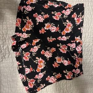 Forever21 semi high waisted floral shorts